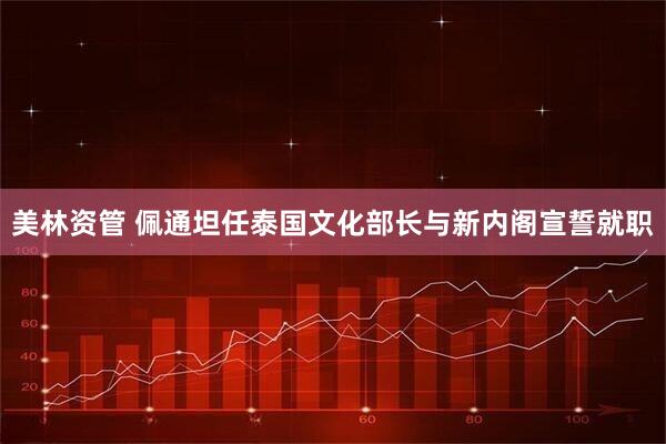 美林资管 佩通坦任泰国文化部长与新内阁宣誓就职