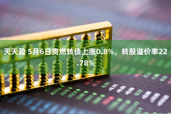 天天盈 5月6日贵燃转债上涨0.8%,转股溢价率22.78%